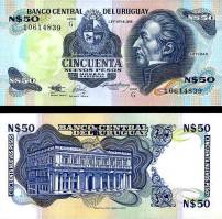 *50 Nuevos Pesos Uruguay 1989, P61A UNC - Kliknutím na obrázok zatvorte -